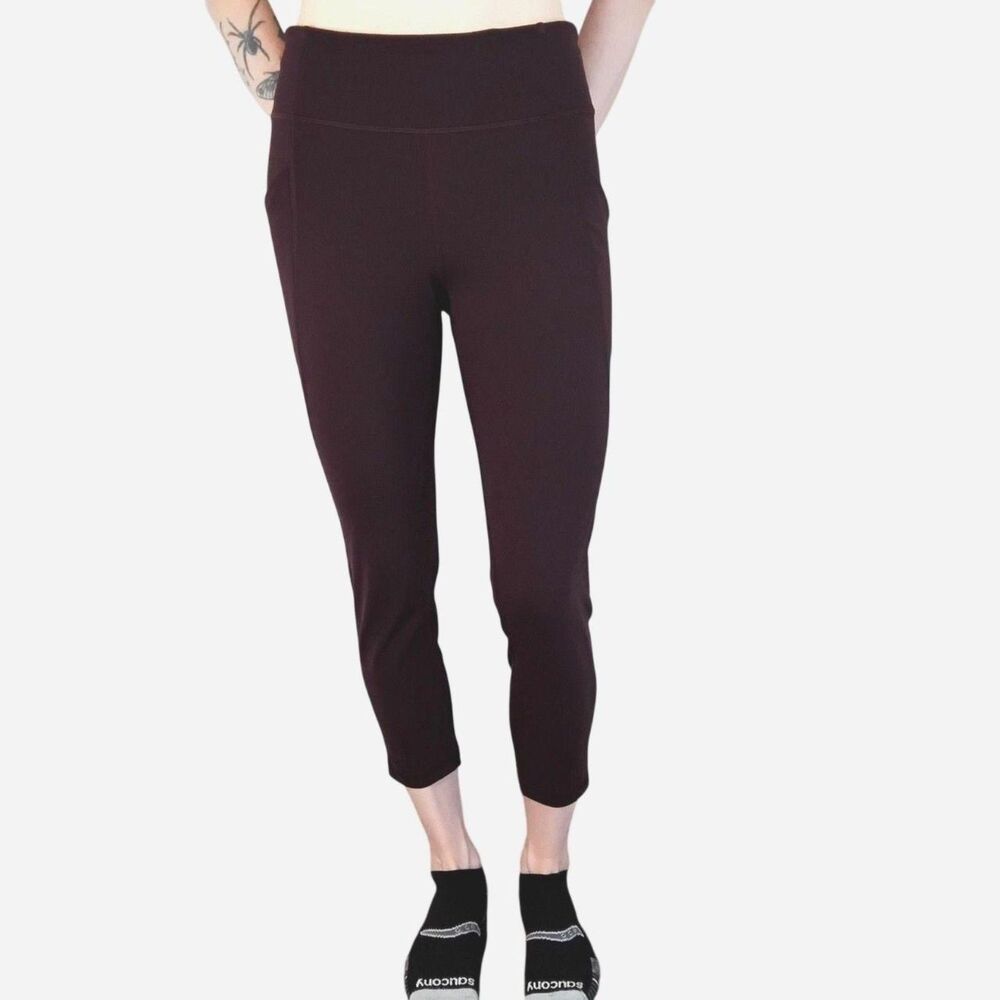 Lululemon Time To Sweat Crop *23" Size 8 Plum Shadow
